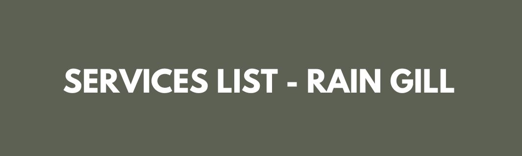MENTAL HEALTH SERVICES LIST - RAIN GILL